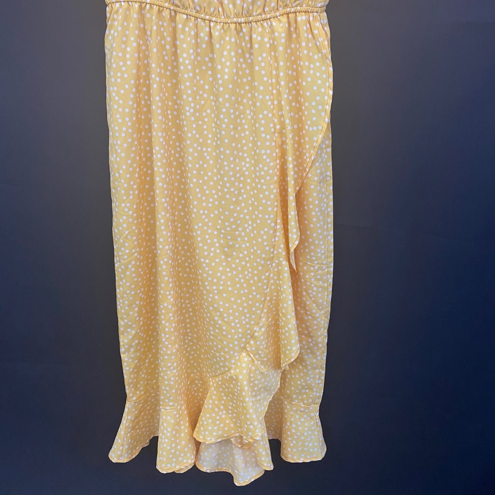 SweetSalt Polka Dot Midi Wrap Dress - Picture 6 of 11